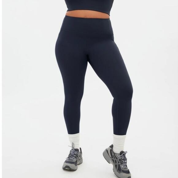 NEW Girlfriend Collective Compression Women's High Waisted 7/8 Leggings Midnight - Picture 1 of 9